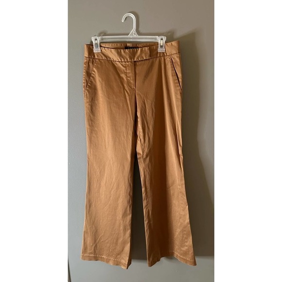 Theory mid-rise wide leg trousers women’s size 6 tan - Picture 1 of 6